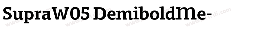 SupraW05 DemiboldMe字体转换
